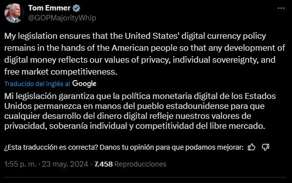 Law that prohibits the digital dollar controlled by the Fed advances in Congress
