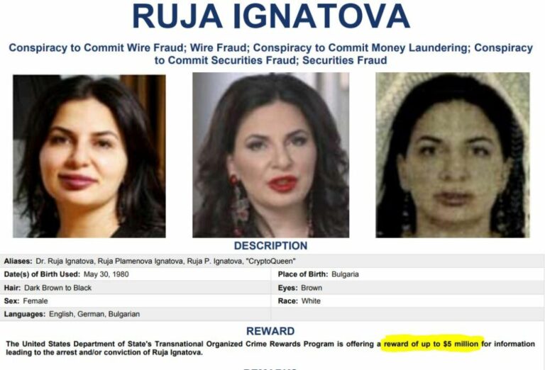 The United States increases the reward for the “Crypto Queen” by 2,000%