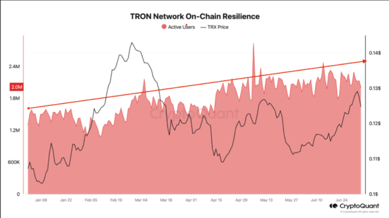Tron maintains strong user base despite market crisis