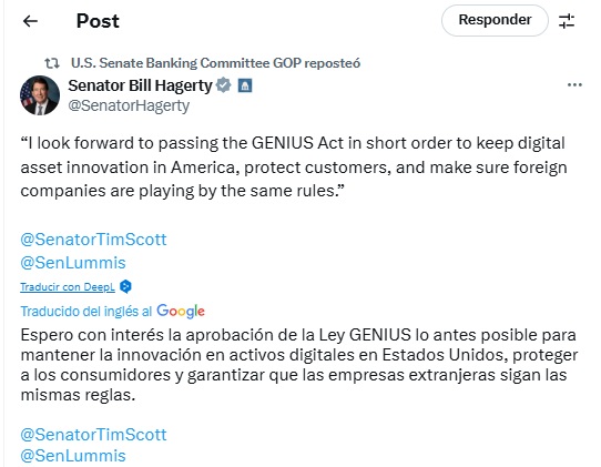 Senators withdraw their support to the bill to regulate Stablcoins in the US.