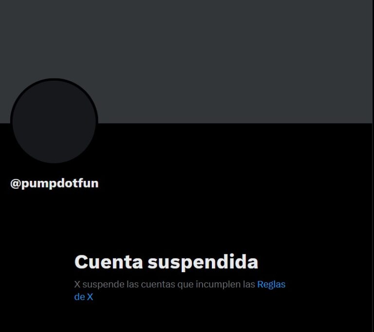 X suspended Pumpfun account hours after the launch of the token pump