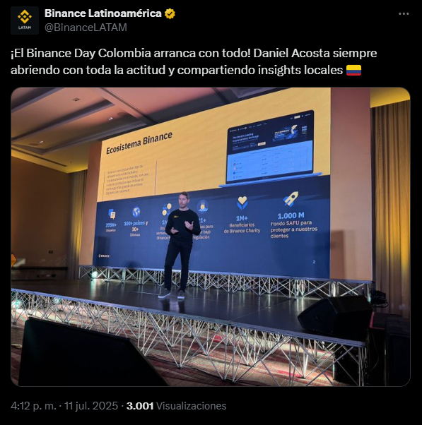 More than 5 million Colombians use cryptocurrencies in Binance