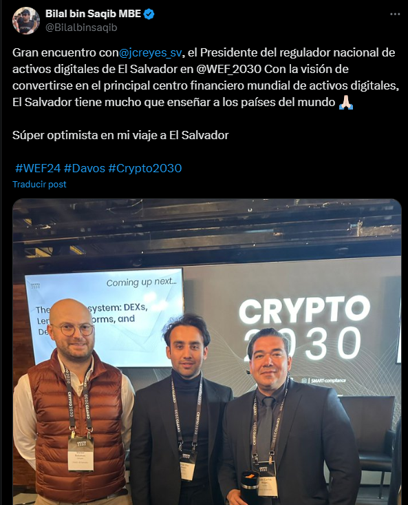 El Salvador receives the Minister of Cryptocurrencies of Pakistan