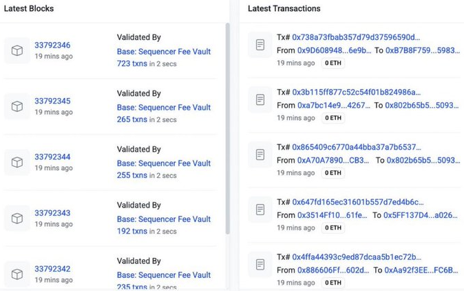 Base, the coinbase network, was paralyzed for the first time since its launch