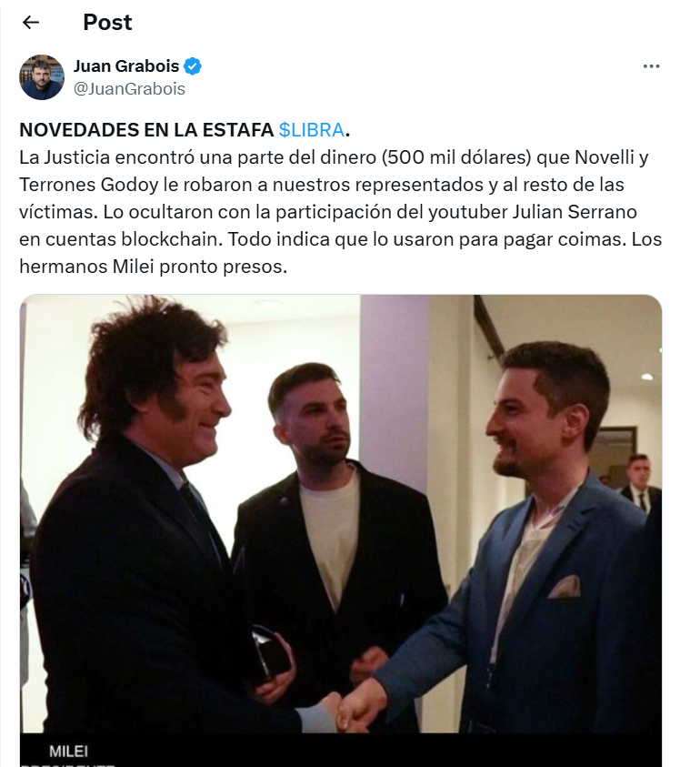 Why is Julián Serrano accused of Token Libra scam with Milei?